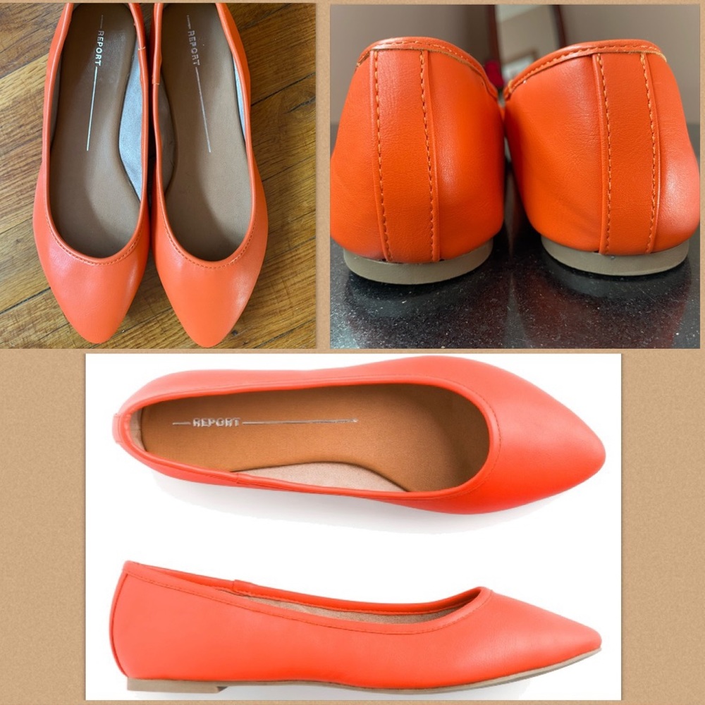Women’s REPORT Faux-Leather Flats-Size 8.5